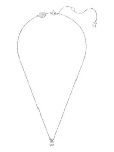 Колье с подвеской Swarovski, серебристый