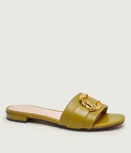 Тапочки C-Me из гладкой кожи Coccinelle, зеленый