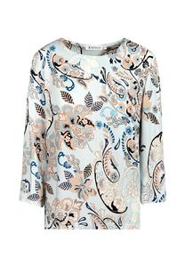 Блузка с орнаментальным принтом светло-голубого/бежевого цвета Bicalla, мультиколор