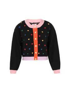Женский кардиган черного цвета с разноцветными вставками myMo