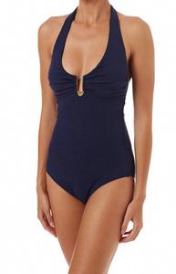 Тампа зигзаг халтер купальник с U-образным вырезом в темно-синем цвете Melissa Odabash