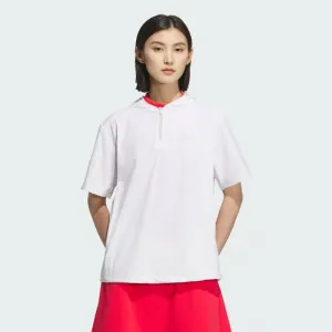 adidas adizero Водоотталкивающая футболка с коротким рукавом и молнией до середины груди