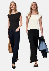 Набор из двух базовых футболок Street One, Off-White/Black