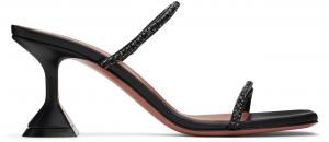 Сандалии на каблуке Gilda Slipper Amina Muaddi, черный