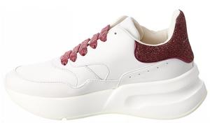 Кроссовки женские с низким верхом белые/красные Alexander Mcqueen