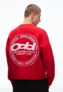 Свитер с жаккардовым принтом Bershka, Red