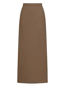 Кашемировая юбка миди MAX MARA, коричневый