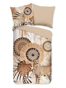 Комплект постельного белья из сатина "Raeni" в цвете тауп Hip, 140x200/220 см