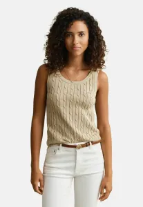 Майка cable Gant, Oat Beige