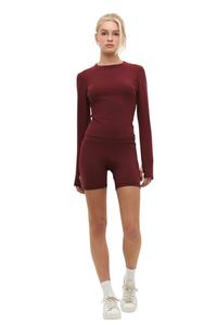 Узкие леггинсы No Matter What, Wine Red