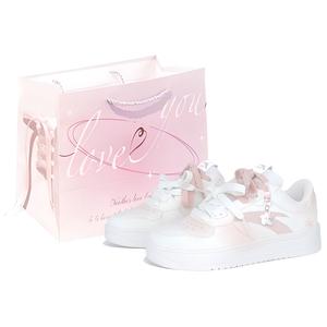 ANTA Скользоустойчивые и износостойкие женские скейтерские кеды низкие бело-розовые, цвет White Pink