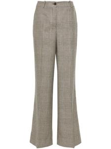 P.A.R.O.S.H. клетчатые расклешенные брюки, нейтральный цвет