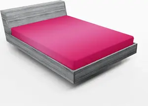 Простыня на резинке ABAKUHAUS Ombre, цвет Princess Pink, средневековые цвета, вдохновленные фуксией, современный дизайн, цифровая печать Ombre, 90 x 190 см, розовый Abakuhaus