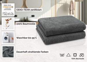 Банное полотенце набор из 2 шт  Zollner, графитовый