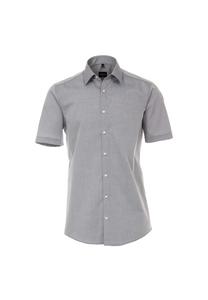 Рубашка делового покроя с коротким рукавом однотонная современный крой Venti, серый