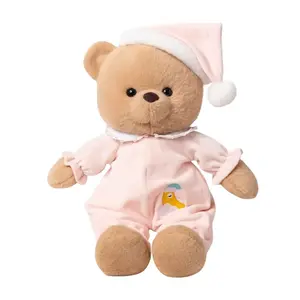 Пижама медвежонок плюшевая кукла высота 40см HOUDASHI, розовый