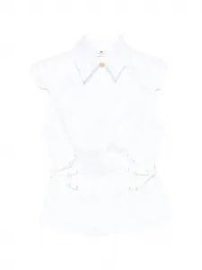 Рубашка без рукавов Elisabetta Franchi, белый