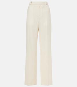 Шерстяные брюки с низкой талией Wardrobe.NYC, белый