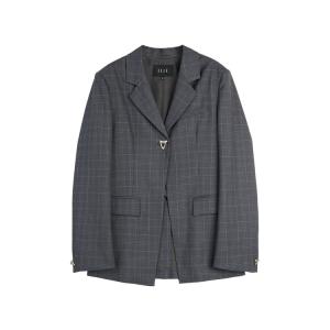 ELLE Деловой костюм Women's Medium Gray с умеренным воротником