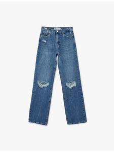 Брюки цвета индиго среднего размера KOTON