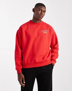 Толстовка Cotton On Box Fit Crew в цвете мака