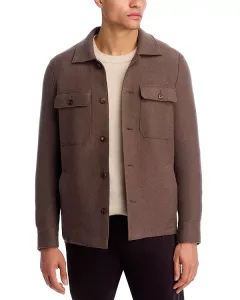 Рубашка из вареной шерсти Eleventy, коричневый