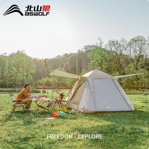 Автоматическая палатка для кемпинга BSWolf, непромокаемая, непромокаемая, утолщенный двухслойный солнцезащитный, большая походная облачно-серая палатка на 3-4 человека