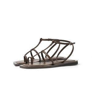 Faytobe Женские сандалии с одной застежкой коричневые, цвет Brown