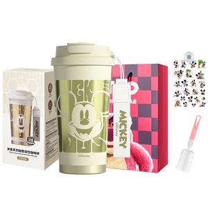 Термостаканы Lotso 520 мл Disney, Mickey Ecru Double-Handle Coffee Cup+Shopping Bag [Includes Cup Brush+Stickers]
