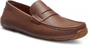 Лоферы COACH Luca Leather Driver, цвет Saddle