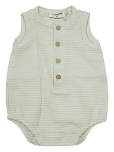 Боди в полоску на пуговицах 1 + In The Family, бежевый