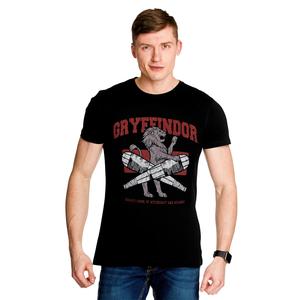 Футболка Гриффиндорского колледжа квиддича черная - Гарри Поттер