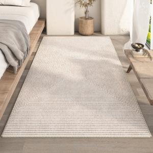 AOVOC Ковер 200х300 см для спальни/гостиной в японском стиле wabi-sabi, полосатый, с римским узором