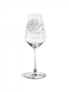 Бокал белого вина, улитка, сэр, не говоря ни слова, в прозрачном Mr. & Mrs. Panda