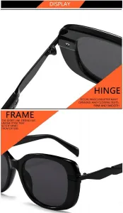 Крупные квадратные солнцезащитные очки для женщин, роскошные, модные, металлические, винтажные, для вождения, защита от ультрафиолета UV400 9005 Melrose, Orange