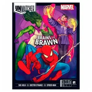 Настольная игра Restoration Games Unmatched Marvel 5 Brains & Brawn на английском языке, прозрачный