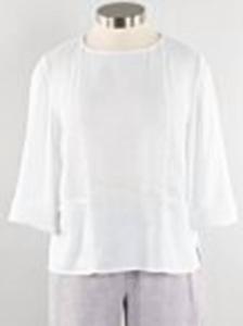 Белая льняная/хлопковая пуловер с карманами Habitat