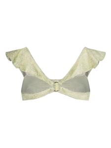 Бюстгальтер-бралетт с оборками Collina Strada, зеленый