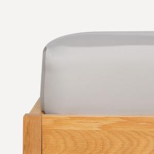 Бандана из хлопкового атласа плотностью 300 ниток на приталенном полотне 35 см El Corte Inglés, серый