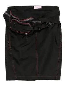 Юбка с декоративной строчкой Martine Rose, черный