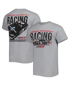 Мужская двусторонняя футболка с автомобилем Heather Grey Richard Childress Racing Goodwrench Checkered Flag Sports, серый