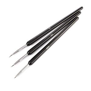 Кисти для декора Cosmetics Zone - набор 3 шт. (СЕРЕБРЯНЫЙ И ЧЕРНЫЙ)