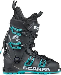 Женские горнолыжные ботинки SCARPA 4-Quattro SL 100 Flex Freeride с технологией GripWalk для бэккантри и скоростного спуска, Black/Lagoon