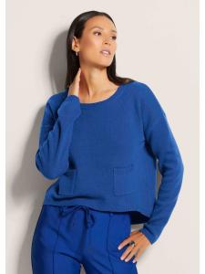 MADELEINE Шерстяной свитер с вырезом-лодочкой, королевского синего цвета