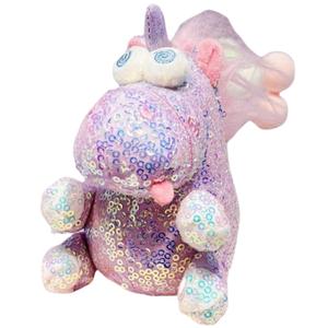 Сквинс грас единорог брелок плюшевая кукла подвеска высота 13см Click, фиолетовый
