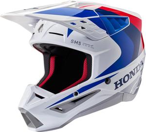 Мотокроссовый шлем Alpinestars sm5 honda, White/Blue/Red