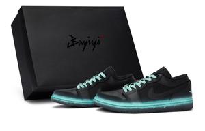 Jordan Баскетбольные кроссовки Air 1 Low Top Vintage, унисекс, черные