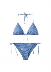 MANGO TEEN Бикини Triangle 'Wavy' в цвете Sapphire