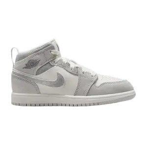 Кроссовки Air Jordan 1 Mid SE PS Neutral Grey Sail, серый