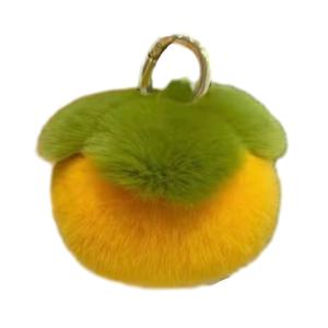 Настоящий талисман на удачу из меха кролика рекс, кукла-брелок хурма плюшевый кулон высота 8,5 см Handsome